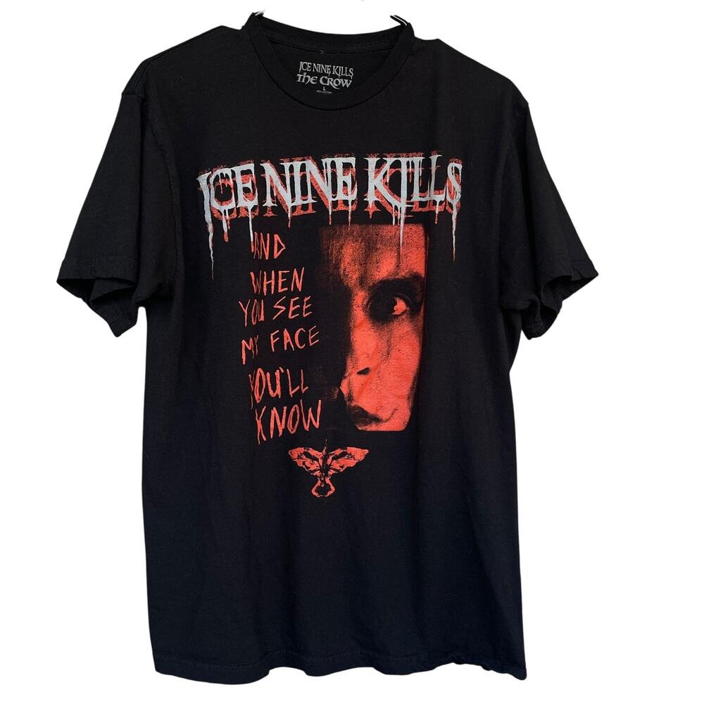 Ice Nine‎ Kills The Crow Shirt Mens Large Black Horror Band Tee Movie Graphic